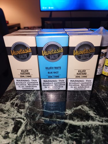 Customer photo review of Vapetasia Salts