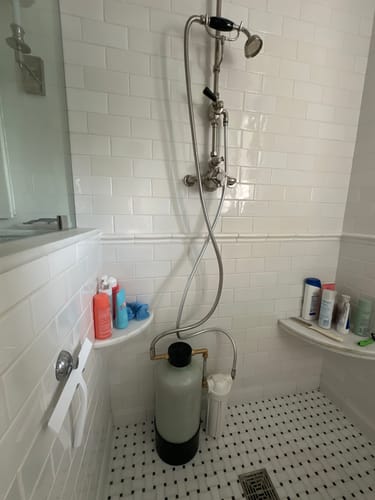 Customer photo review of Shower Water Softener System