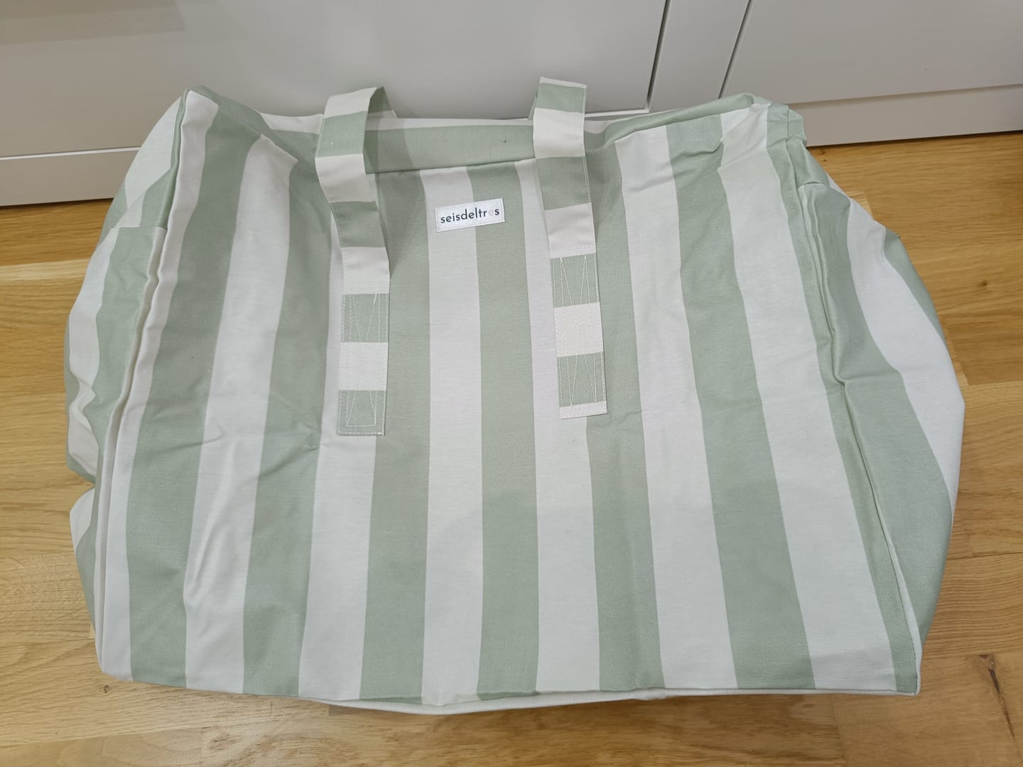 Customer photo review of Bolsa MyBigBag Rayas Verde