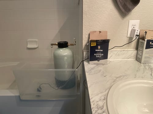 Customer photo review of Shower Water Softener System
