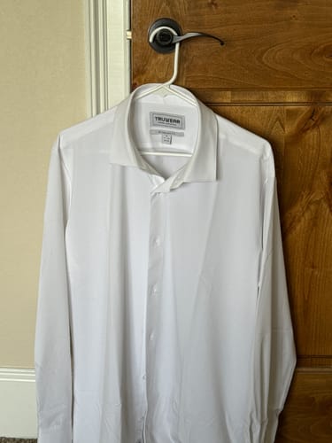 Customer photo review of Phenom Professional White Long Sleeve Men's Dress Shirt
