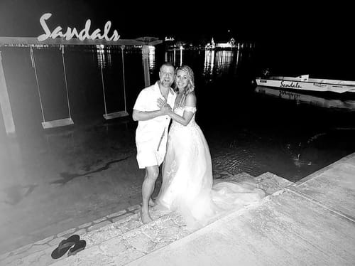 Customer photo review of Tulle A Line Appliques Ivory Off The Shoulder Wedding Dress
