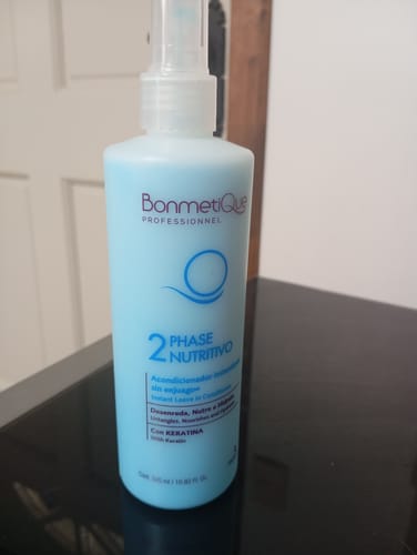 Customer photo review of Acondicionador Nutritivo Sin Enjuague Bifásico Bonmetique