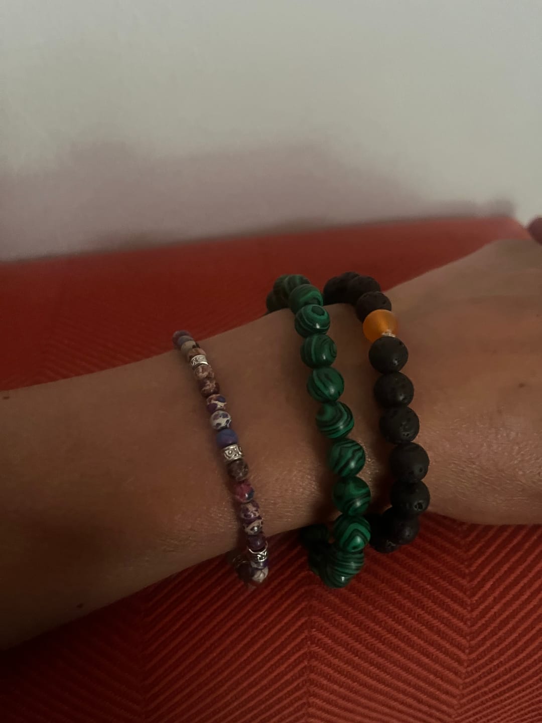 Customer photo review of ANTI-SORGEN-Armband Malachit