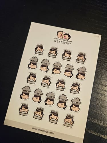 Customer photo review of It's A Bad Day Planner Stickers
