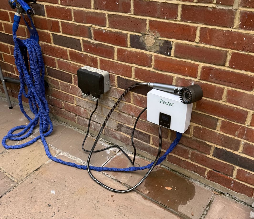 Customer photo review of PetJet Portable Warm Shower Mini™ - 3kw Plug In