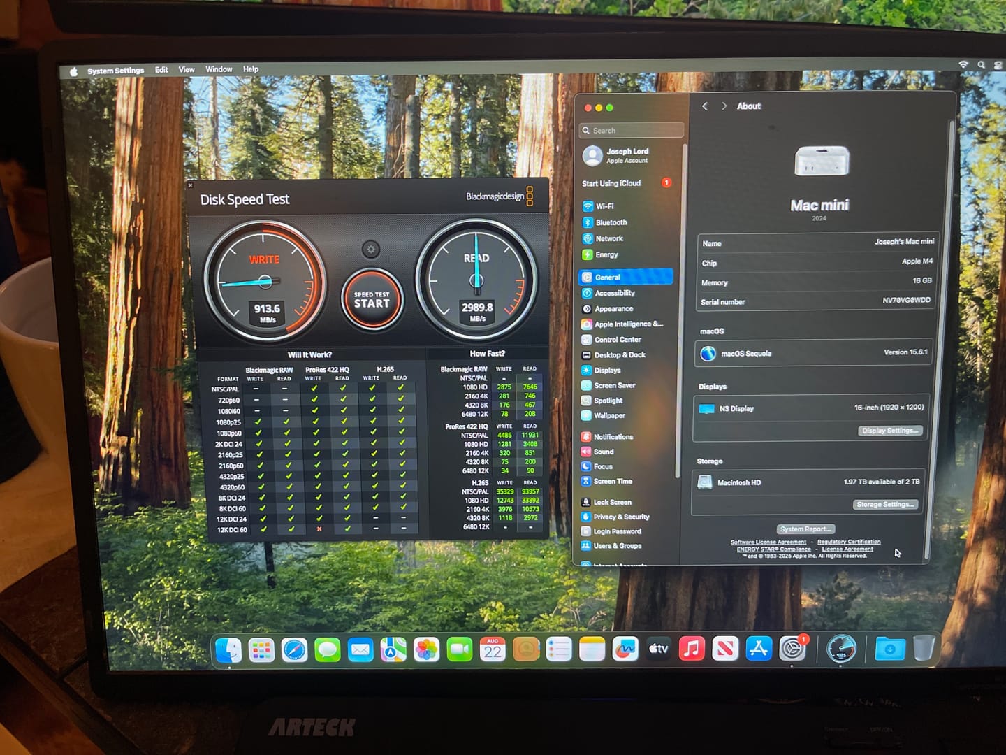 Customer photo review of 2TB Drive for Mac Mini M4