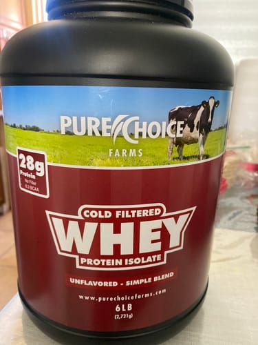 Customer photo review of Whey Protein Isolate Unflavored