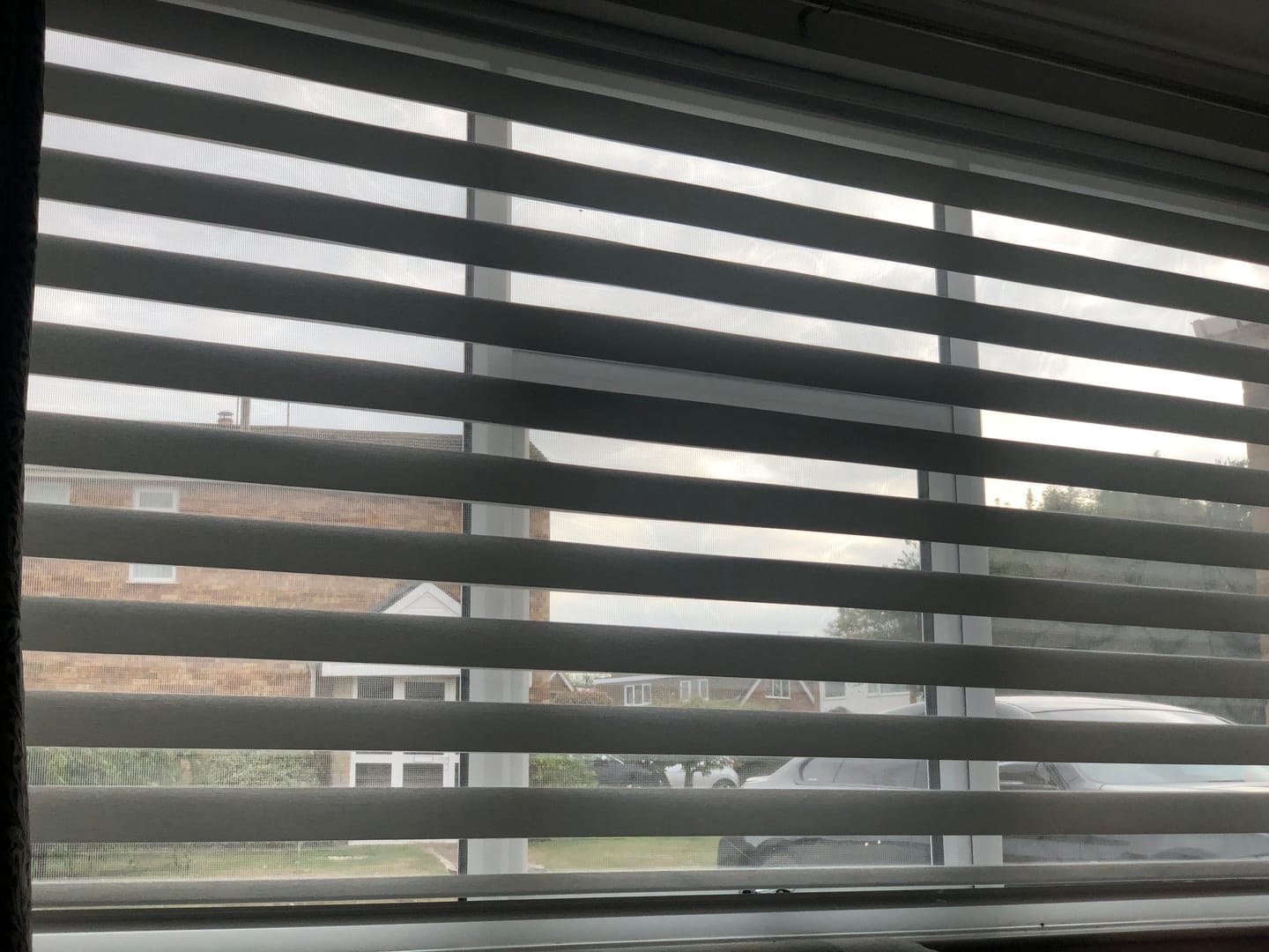 Customer photo review of Allure Gloss White Day & Night Blinds