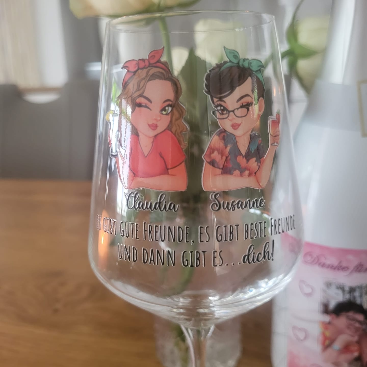 Customer photo review of Beste Freunde - Personalisiertes Glas für Sommergetränke