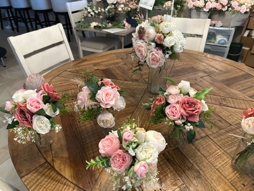 Customer photo review of Bulk 4 Packs 12" Peonies Bush Stems Artificial Flower Peony Bouquet Wholesale