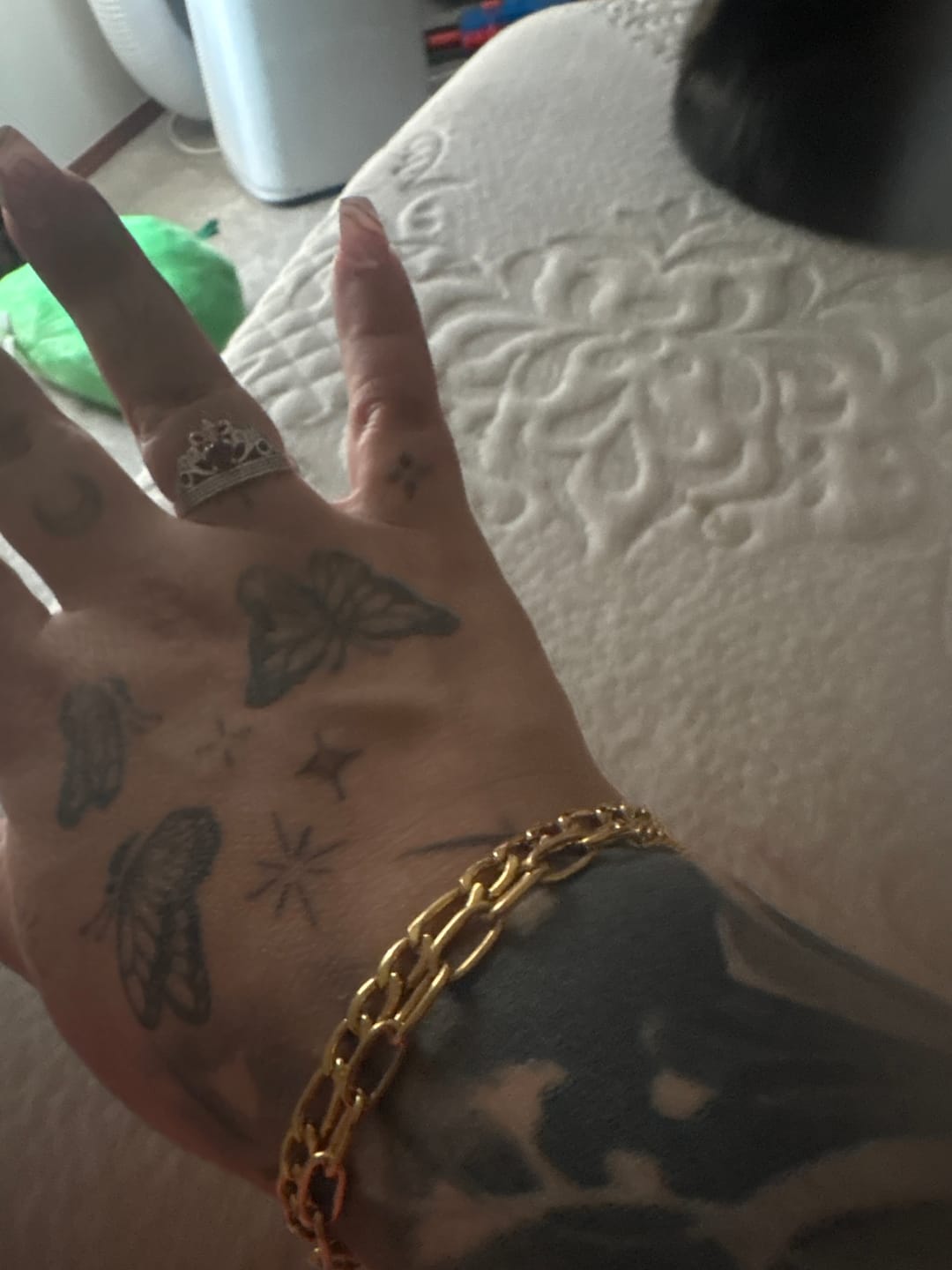 Customer photo review of Paperclip Figaro Bracelet Set