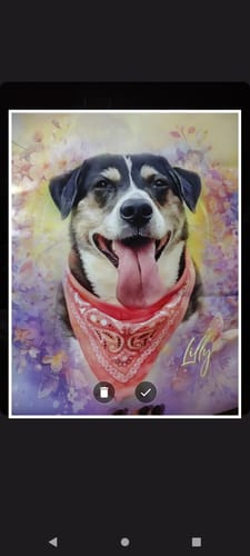 Customer photo review of Pet Portrait Wall Art - Eternal Heart