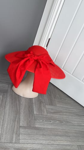 Customer photo review of UK Made Sinamay Wide Down Brim Hat Base HA098