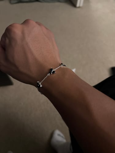 Customer photo review of Como Link Bracelet  - Silver Onyx