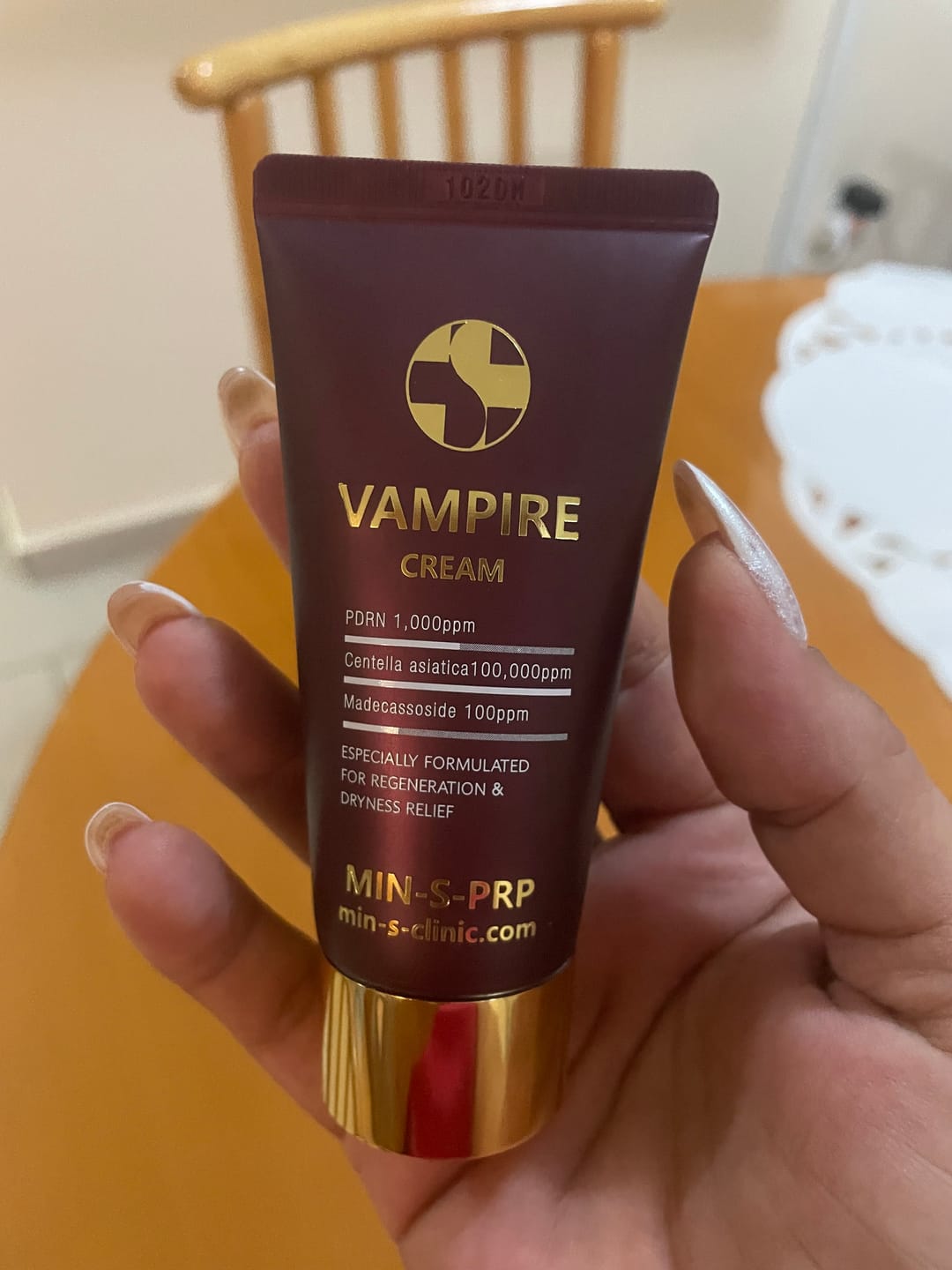 Customer photo review of PDRN Хидратиращ крем за клетъчна регенерация VAMPIRE Cream Poul La Peau