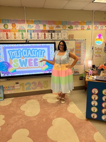 Customer photo review of Patch Letters | Inspirational Classroom Headline | Saved By The Pastel | Printable Classroom Decor | Schoolgirl Style