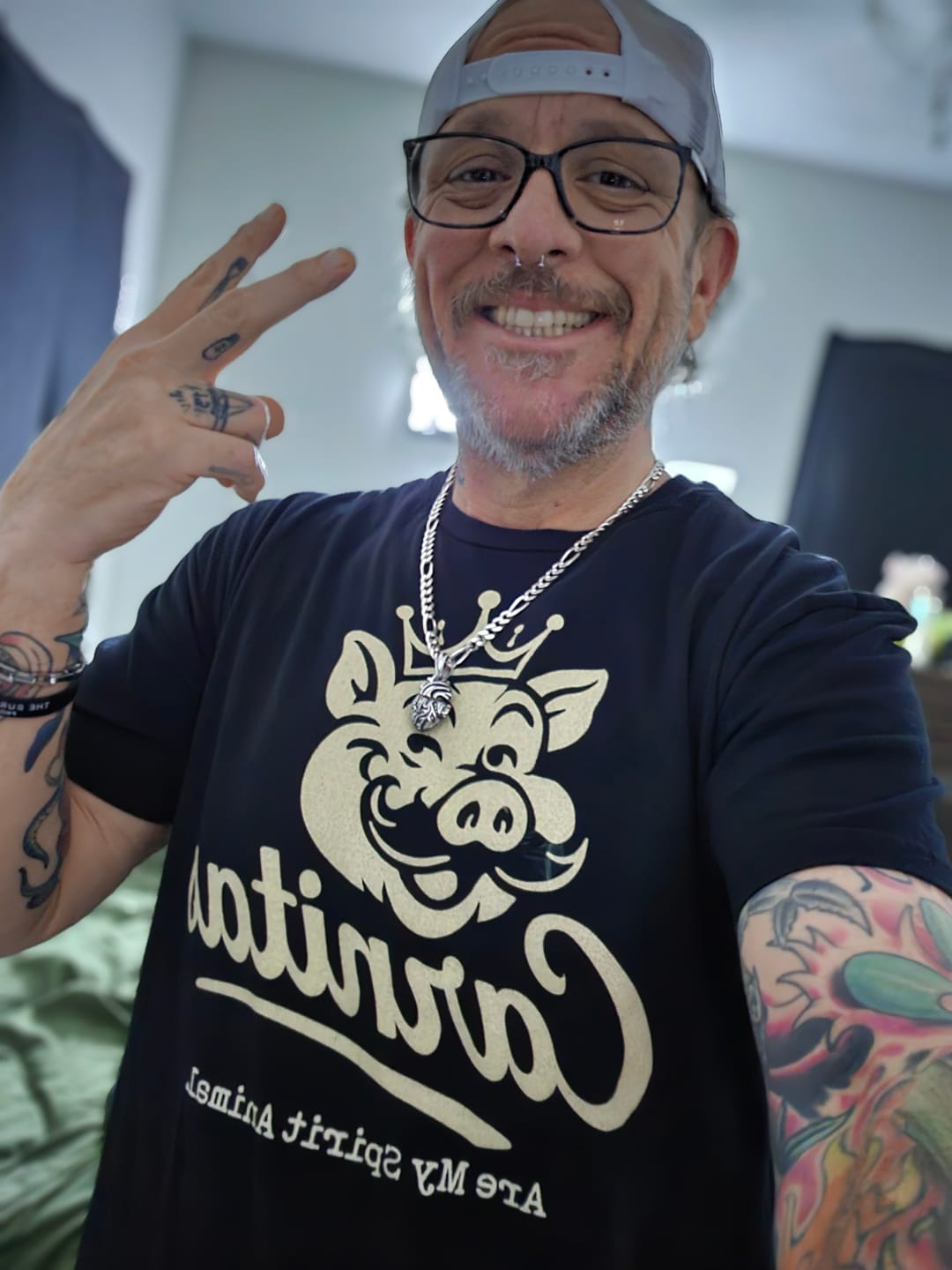 Customer photo review of Carnitas Are My Spirit Animal Cookout T-Shirt