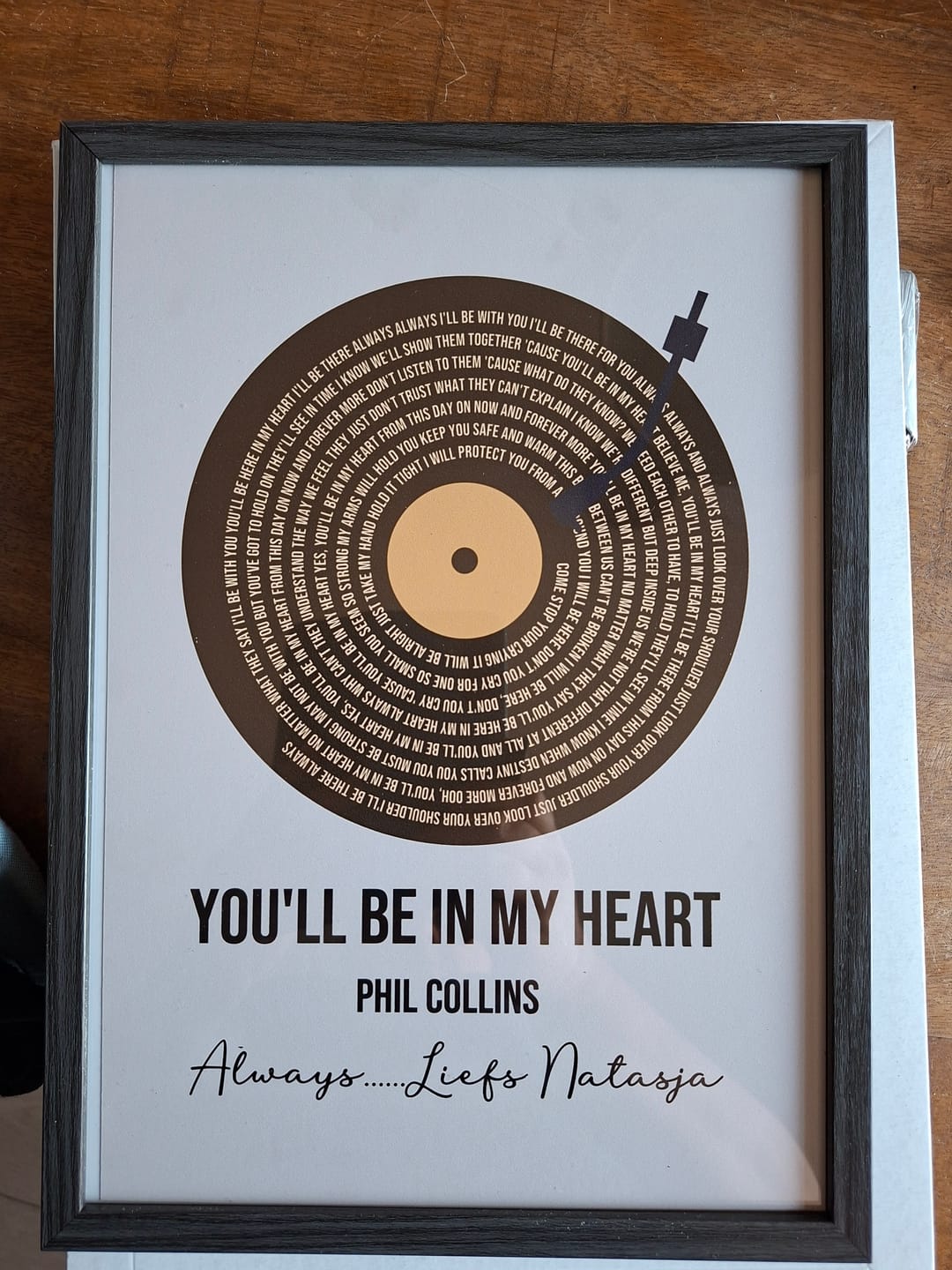 Customer photo review of Vinyl songtekst