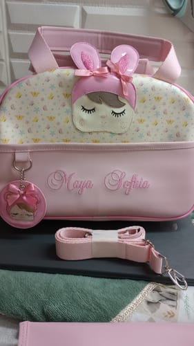 Customer photo review of DUNA 0.9MM ROSA FLORAL POOH POR SABRINA AVELAR E FERNANDA GAMA