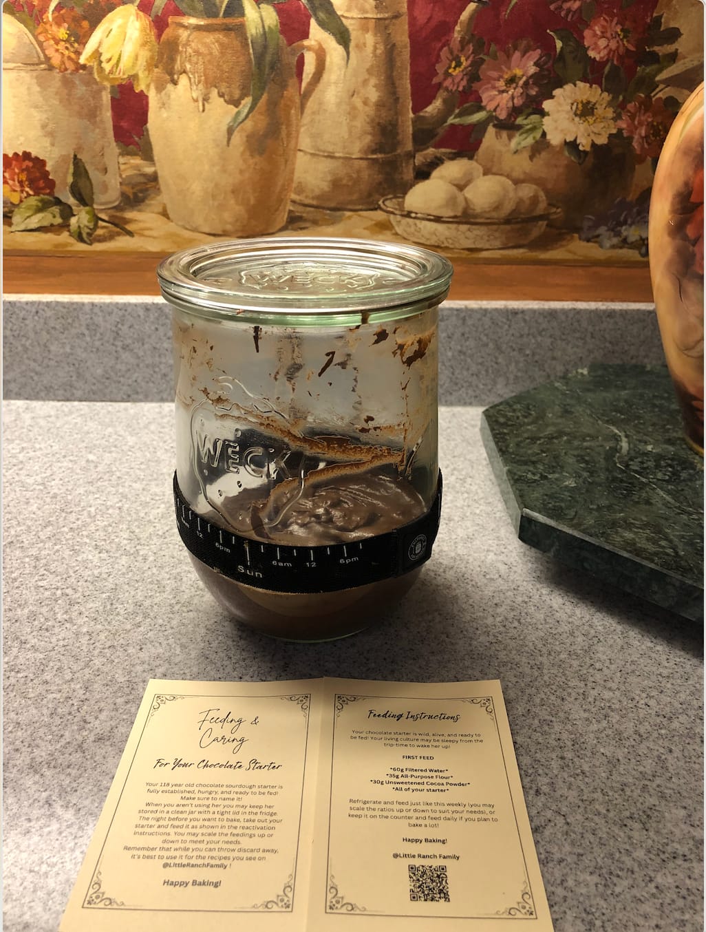 Customer photo review of Little Ranch Family's Live 118 Year Old Valrhona CHOCOLATE Sourdough Starter