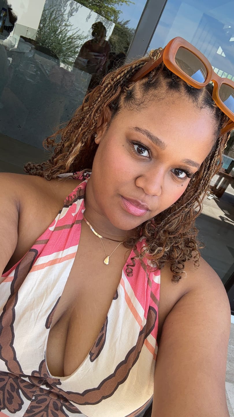 Customer photo review of #30 Light Brown Deep Wave Bulk Hair Extensions for Braiding