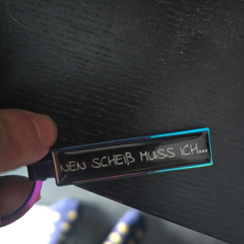 Customer photo review of Kennzeichen Schlüsselanhänger Mini Nummernschild Metall