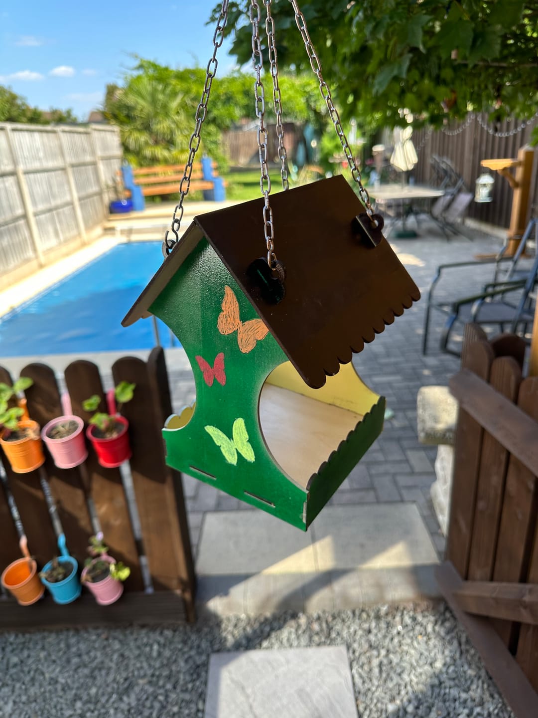 Customer photo review of Laser cut wooden birdhouse svg file