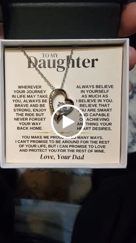 Customer video review of To My Daughter - Love Dad - Necklace Gift Set - SS318