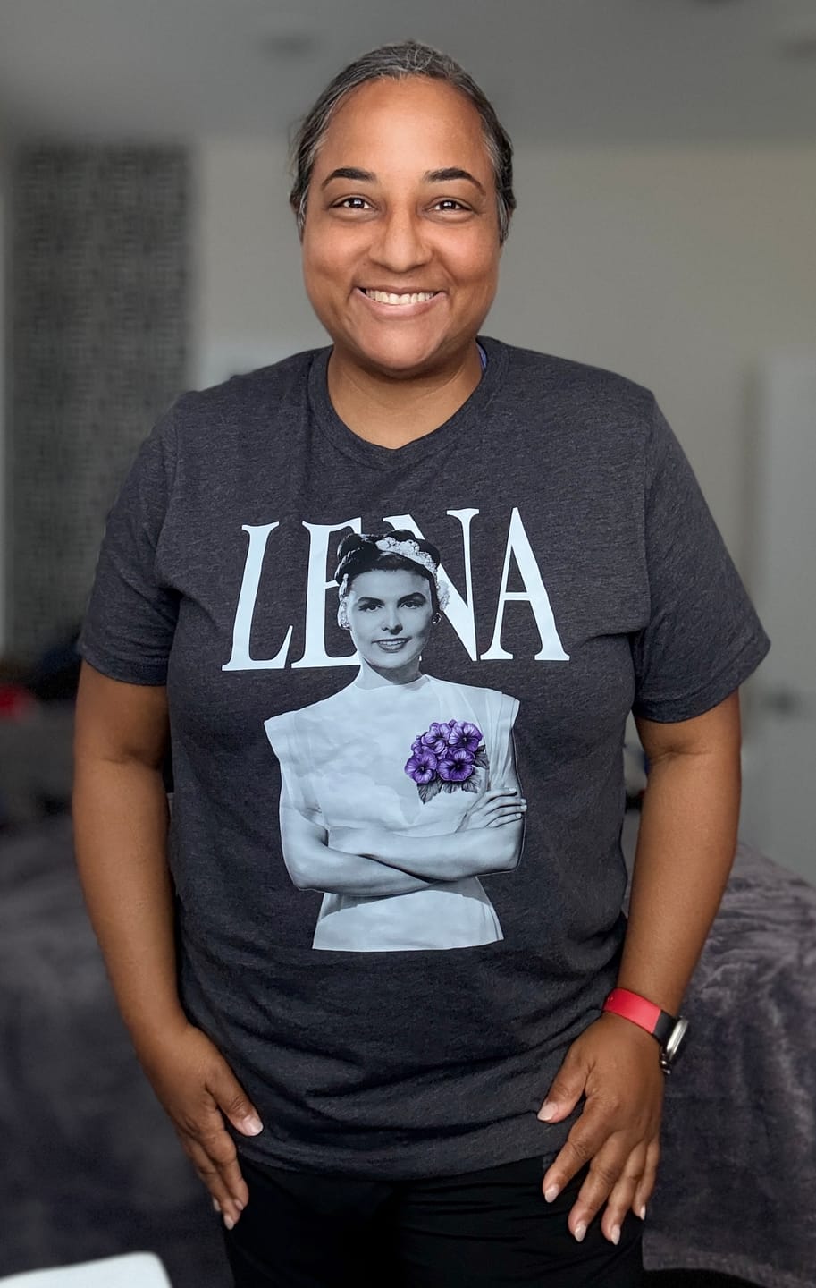 Customer photo review of Short Sleeve Lena Tee