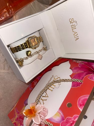 Customer photo review of COFFRET ALOHA PEACH  & BRACELET