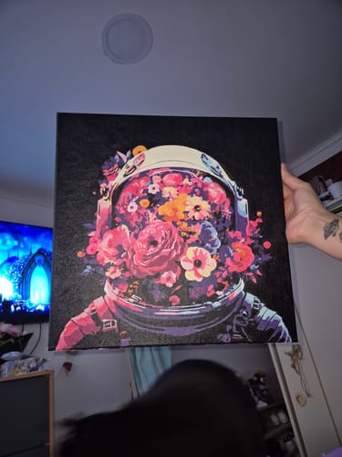 Customer photo review of Astronauta Floreado (Pintura por Números) 40x40 cm