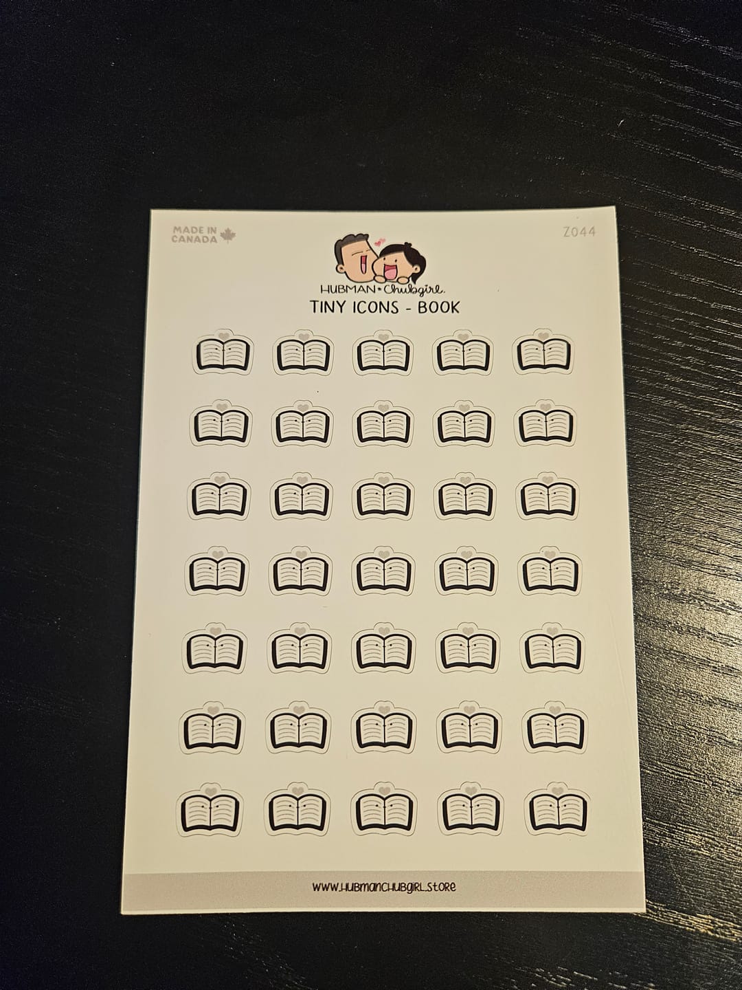 Customer photo review of Tiny Icons - Book Planner Stickers