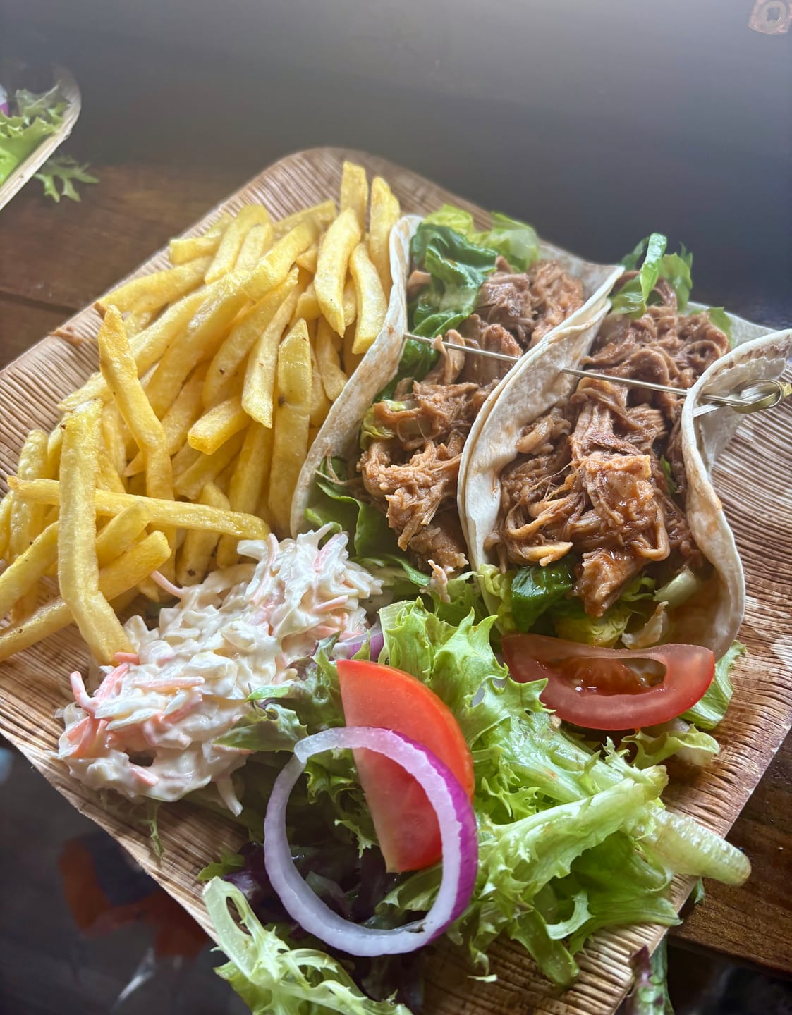 Customer photo review of 10" (25cm) Square Compostable Palm Leaf Plates