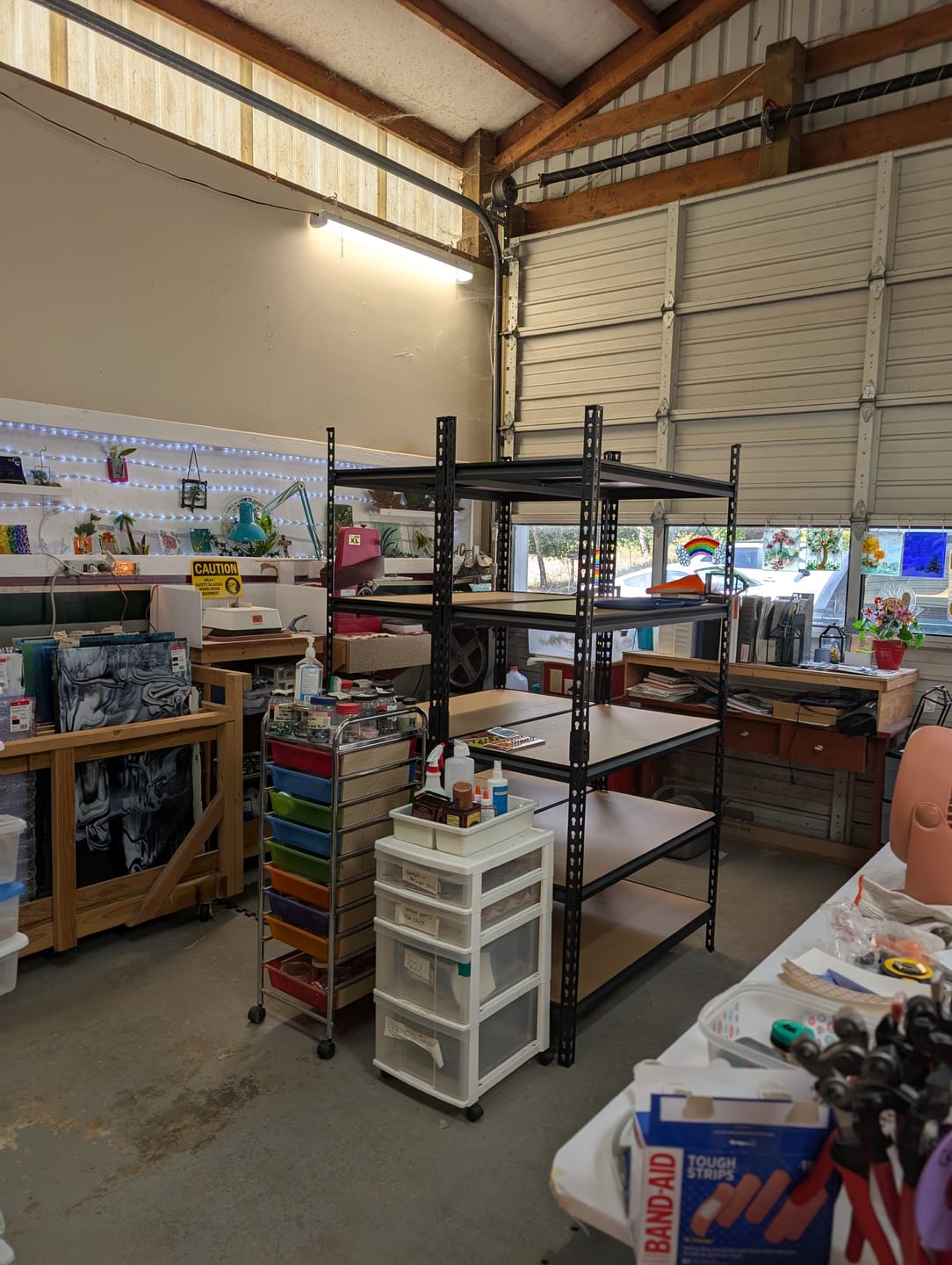 Customer photo review of Reibii 5-Tier 40" W Metal Shelving for Garage, 2500lbs Heavy Duty Storage Shelves, Adjustable Shelf for Closet, Warehouse, Commercial