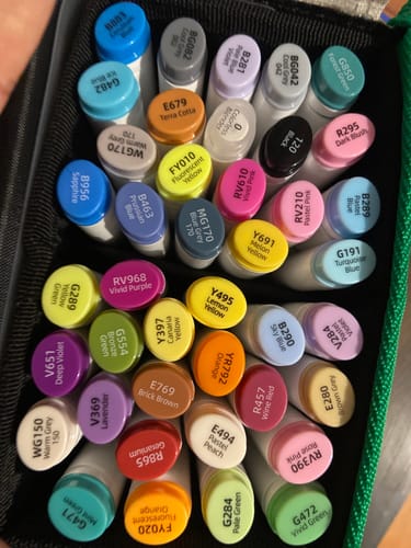 Customer photo review of Ohuhu - Set 40 Marcadores al Alcohol Oahu Doble Punta