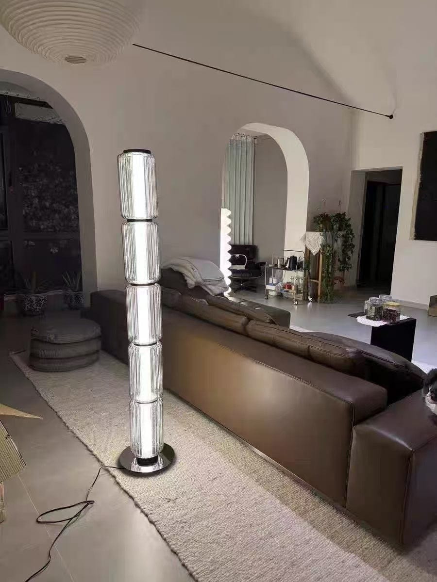 Customer photo review of Mallory Column Glass Floor Lamp