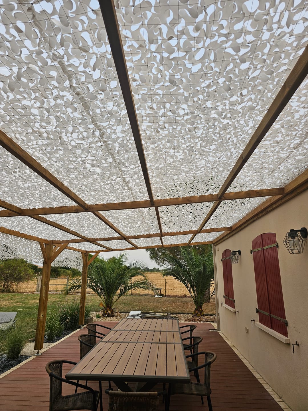 Customer photo review of Filet de camouflage renforcé blanc