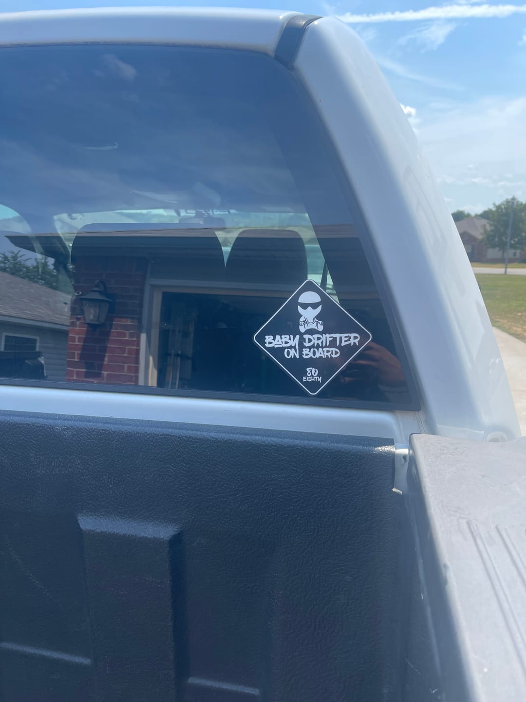 Customer photo review of 80Eighty® Baby On Board Sticker