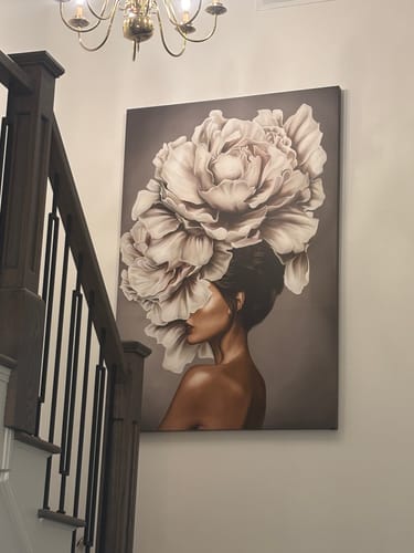 Customer photo review of 'Woman Unfold' Framed Canvas