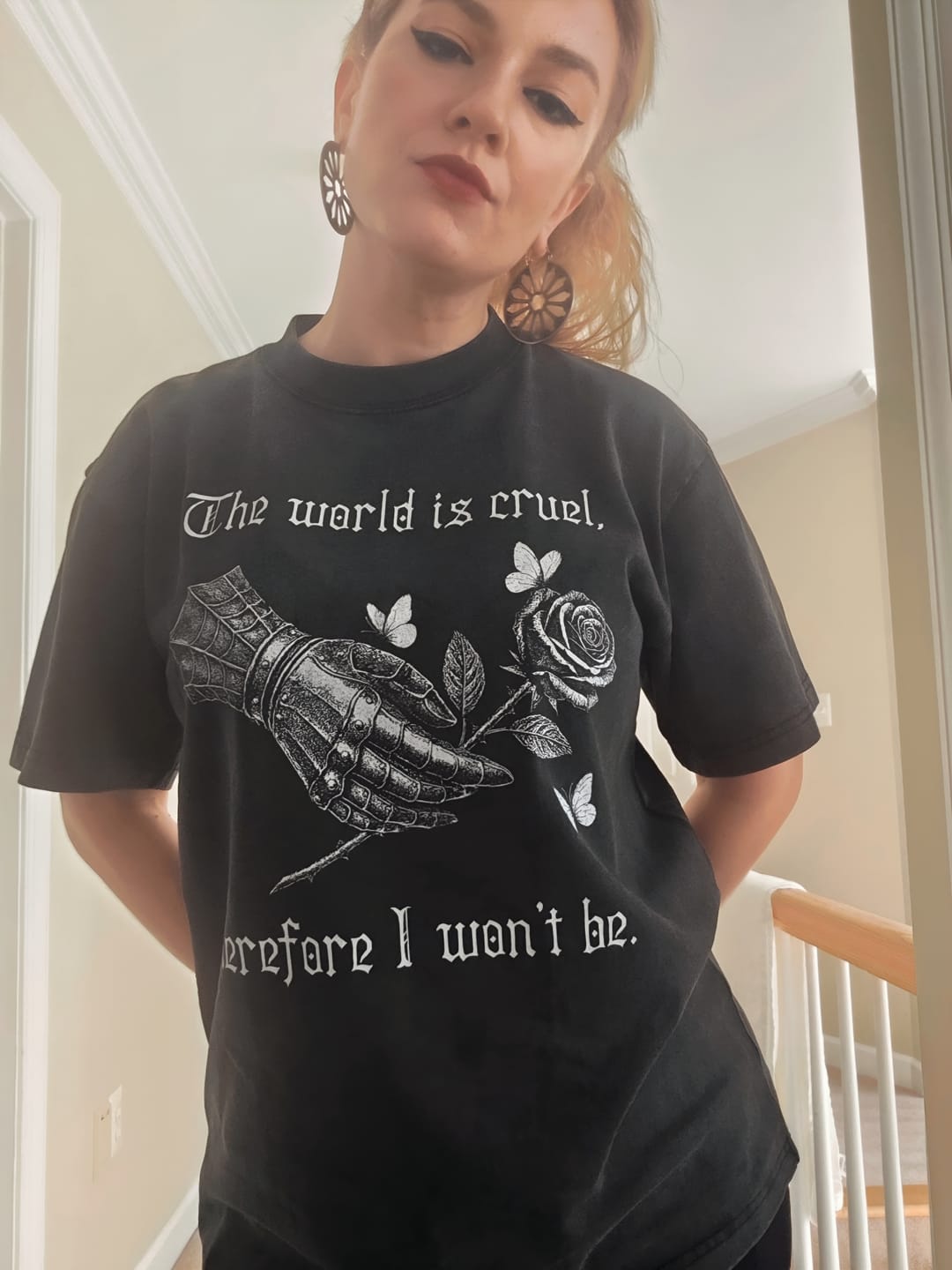 Customer photo review of Cruel World Oversized Tee