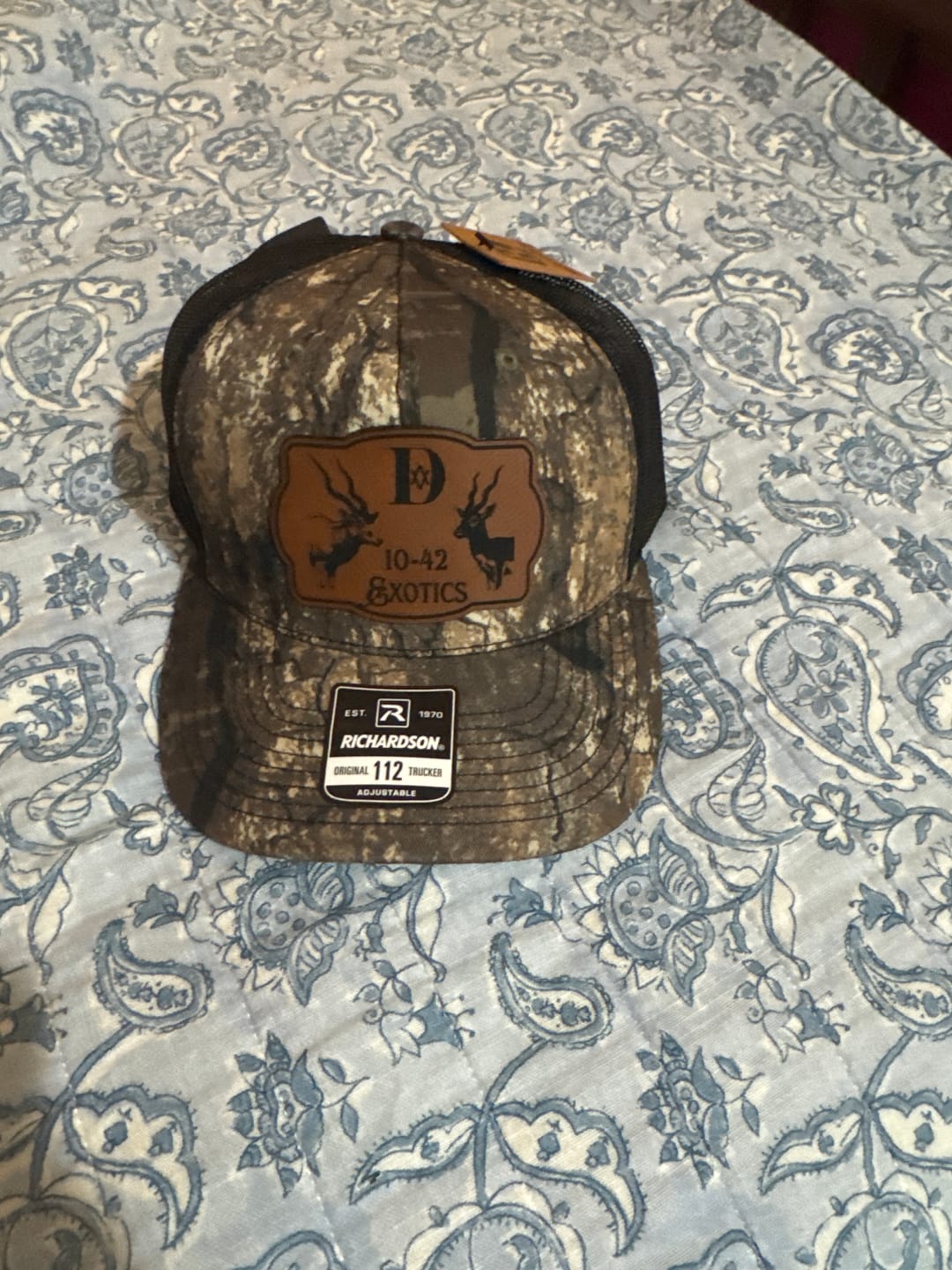 Customer photo review of Custom Camouflage Trucker Hats