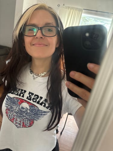 Customer photo review of Flame Heart Choker