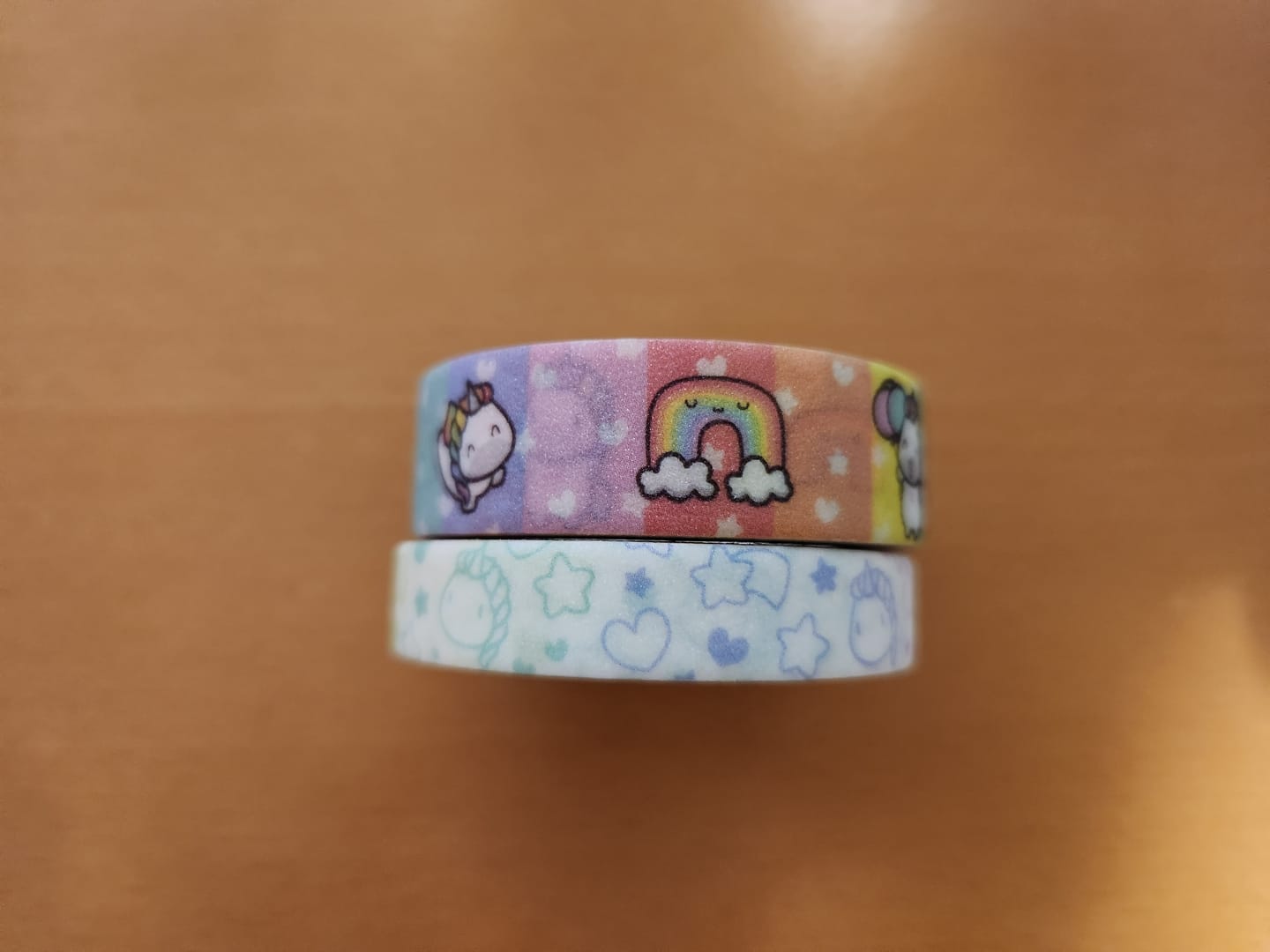 Customer photo review of (Pre-order) Rainbow Unicorns Washi Tape (Set of 2)