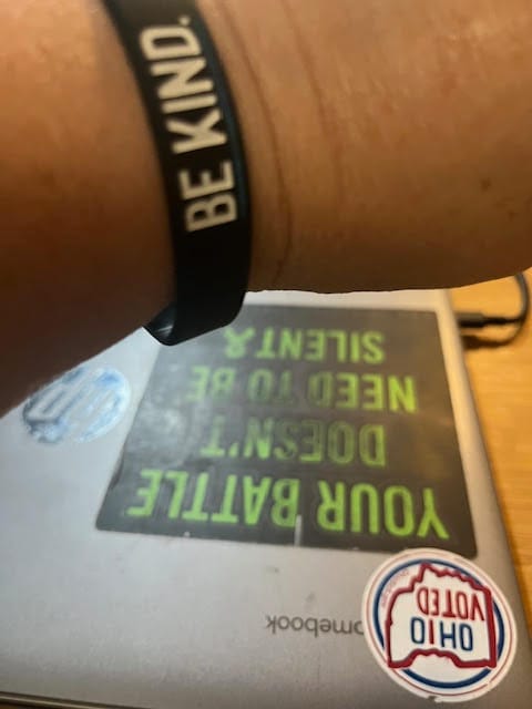 Customer photo review of Be Kind - Silicone Bracelet
