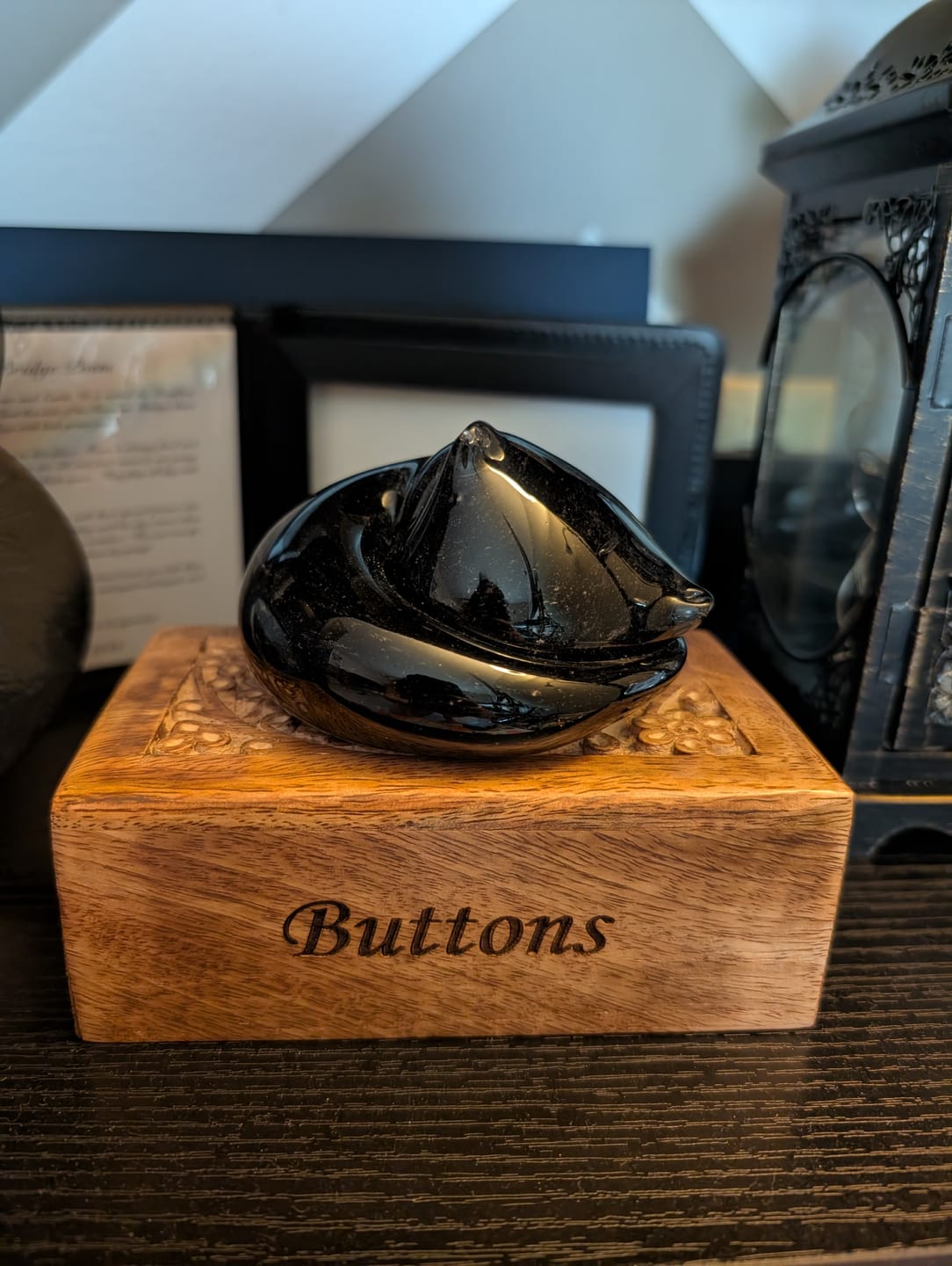 Customer photo review of Sleeping Cat with Infused Cremation Ashes