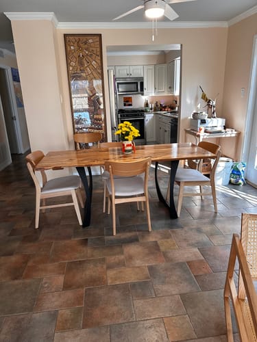 Customer photo review of Table Legs 409 Cleo 28H Metal Handmade Dining Furniture Legs