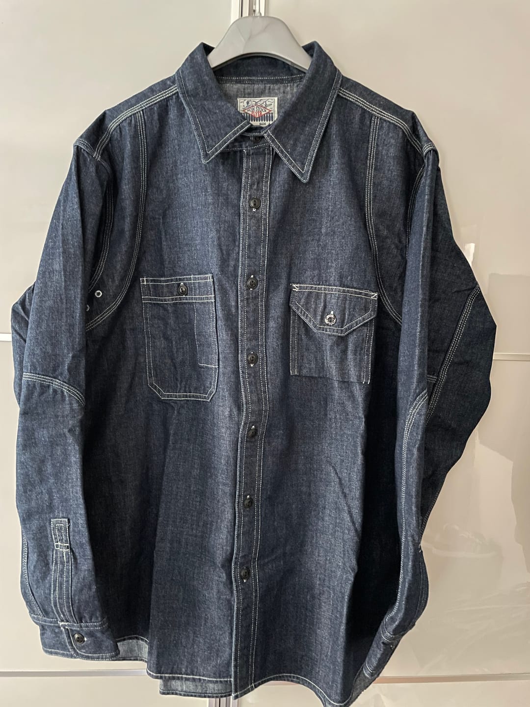 Customer photo review of 1933 Cigarette Pocket Denim Work Shirt