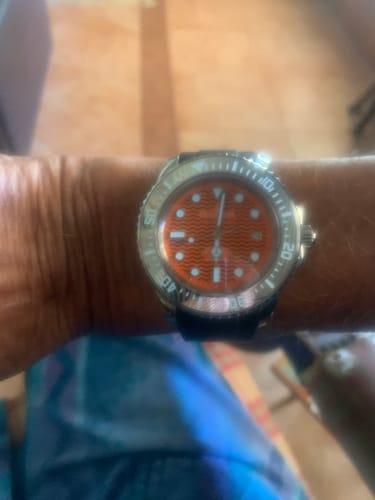 Customer photo review of Oceaneva 6000m Deep Marine Explorer VI Grade 5 Titanium Automatic Watch Orange Dial