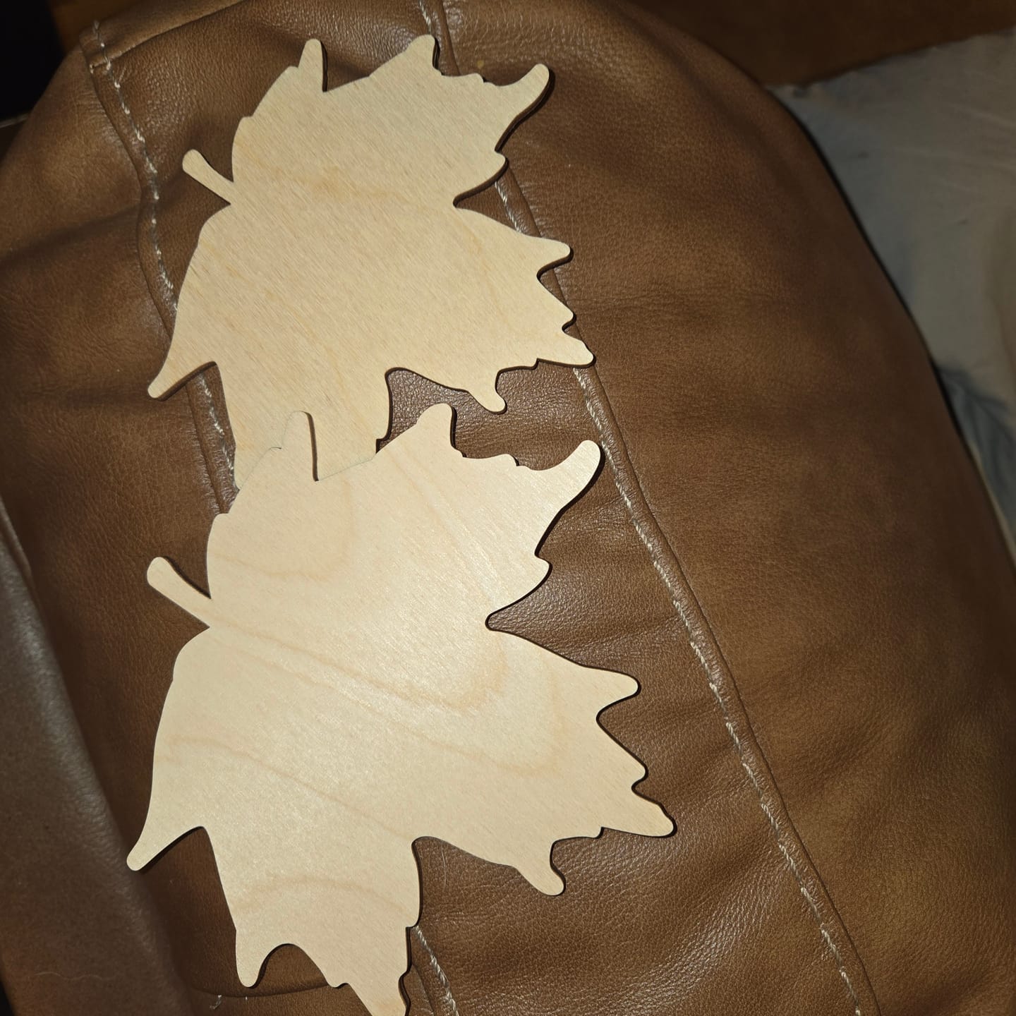 Customer photo review of Unfinished Wood Maple Leaf Shape - Craft - up to 46" DIY